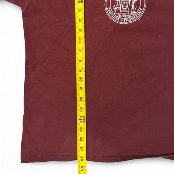 VTG Y2K Men’s Burgundy Champion MIT Graphic T-Shirt Size XL - Picture 7 of 7